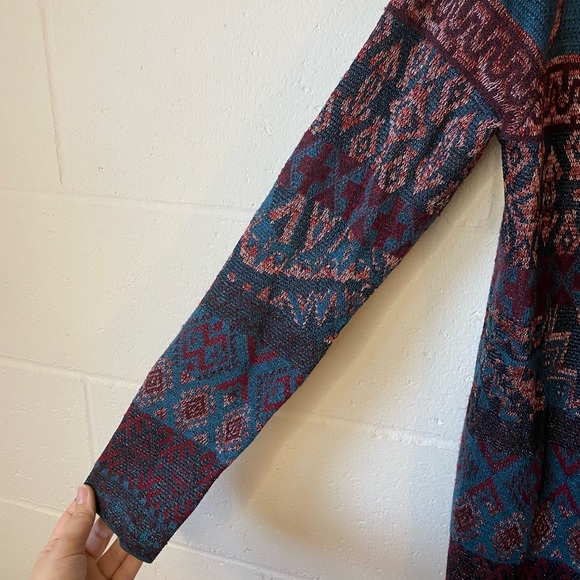 Chico’s Multicolor Mixed Print Open Front Thick Cardigan Size 0/Small - Picture 5 of 10